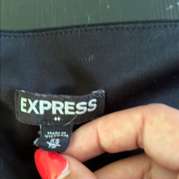 Express Black Long Sleeve Romper with Front Zipper - Picture 2 of 2